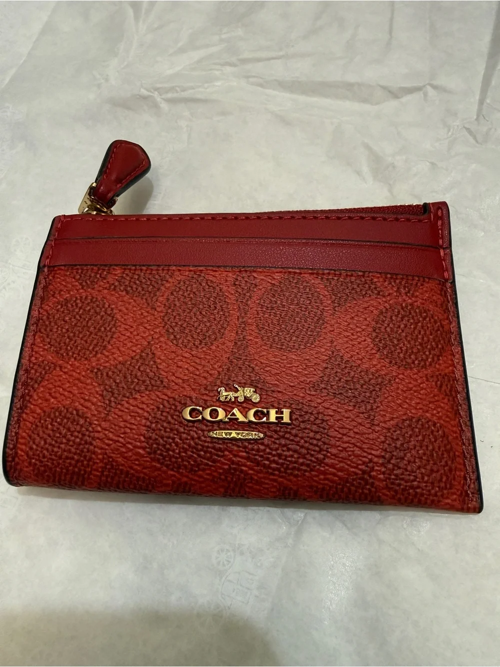 Coach Mini Skinny Id Case In  Signature Canvas